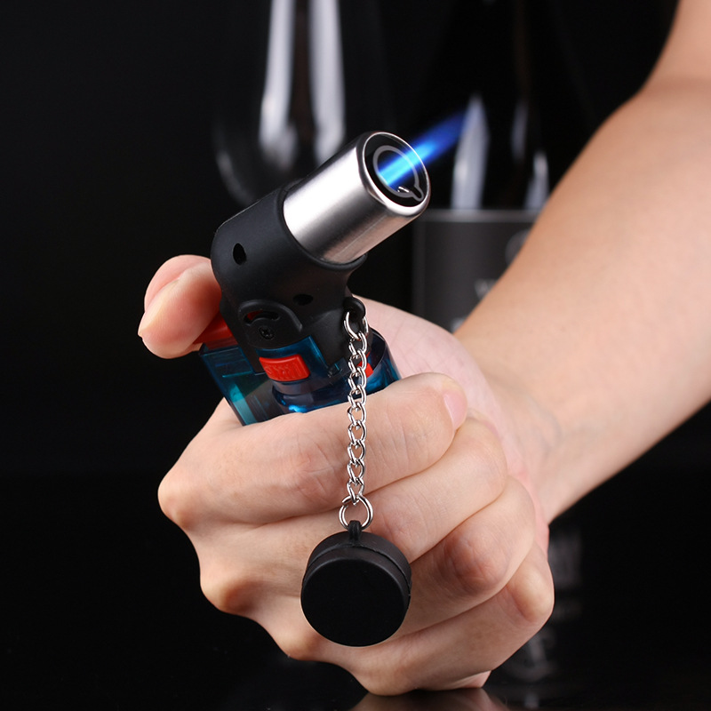 Mini Compact Butane Jet Torch Cigarette Windproof Lighter Random Color Plastic Fire Ignition Burner NO GAS