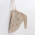 YILE Handmade Cotton Linen Eco Reusable Shopping Shoulder Bag Tote Rural Flower Spray L067