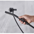 Uythner Matte Black Shower Faucets Set Rainfall Shower Faucet Wall Mounted Shower Set Bathtub Shower Mixer Bath Shower Set