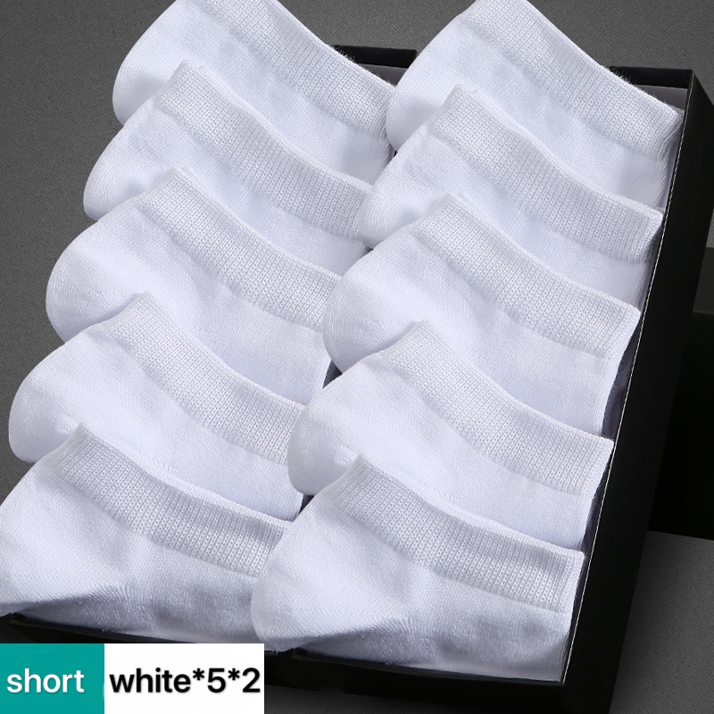 NANJIREN Men Socks Solid Pure Cotton Deodorant Casual Warm Comfortable Sweat Socks Man socks all cotton 10 pairs a lot packing