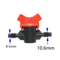 Garden Tap 1/4 3/8 10mm 1/2 3/4 1" Crane Irrigation miniature valve barb control valve crane Quick connector 1pcs