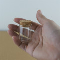 24PCS 30mm Diameter In Vitro Glass Botttle Mini Sub Jars Cork Crafts Jars DIY Wishing Bottles Travel Glass Jars