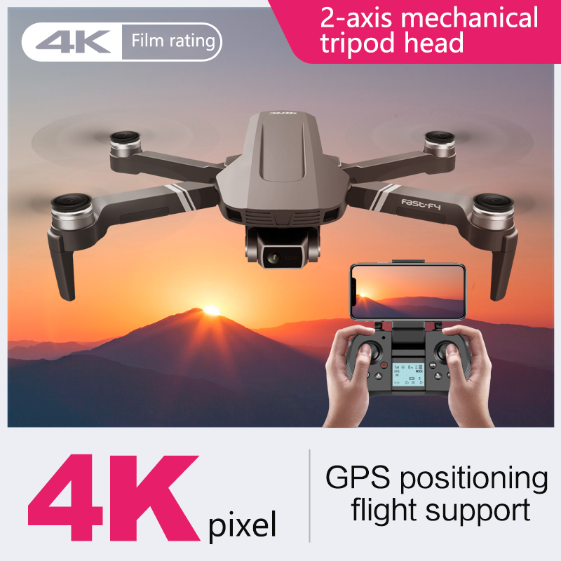 F4 GPS Drone With 5G WiFi FPV 4K Dual Camera Professional 2-Axis Gimbal Brushless Helicopter Toy RC Quadcopter Dron VS SG906 Pro
