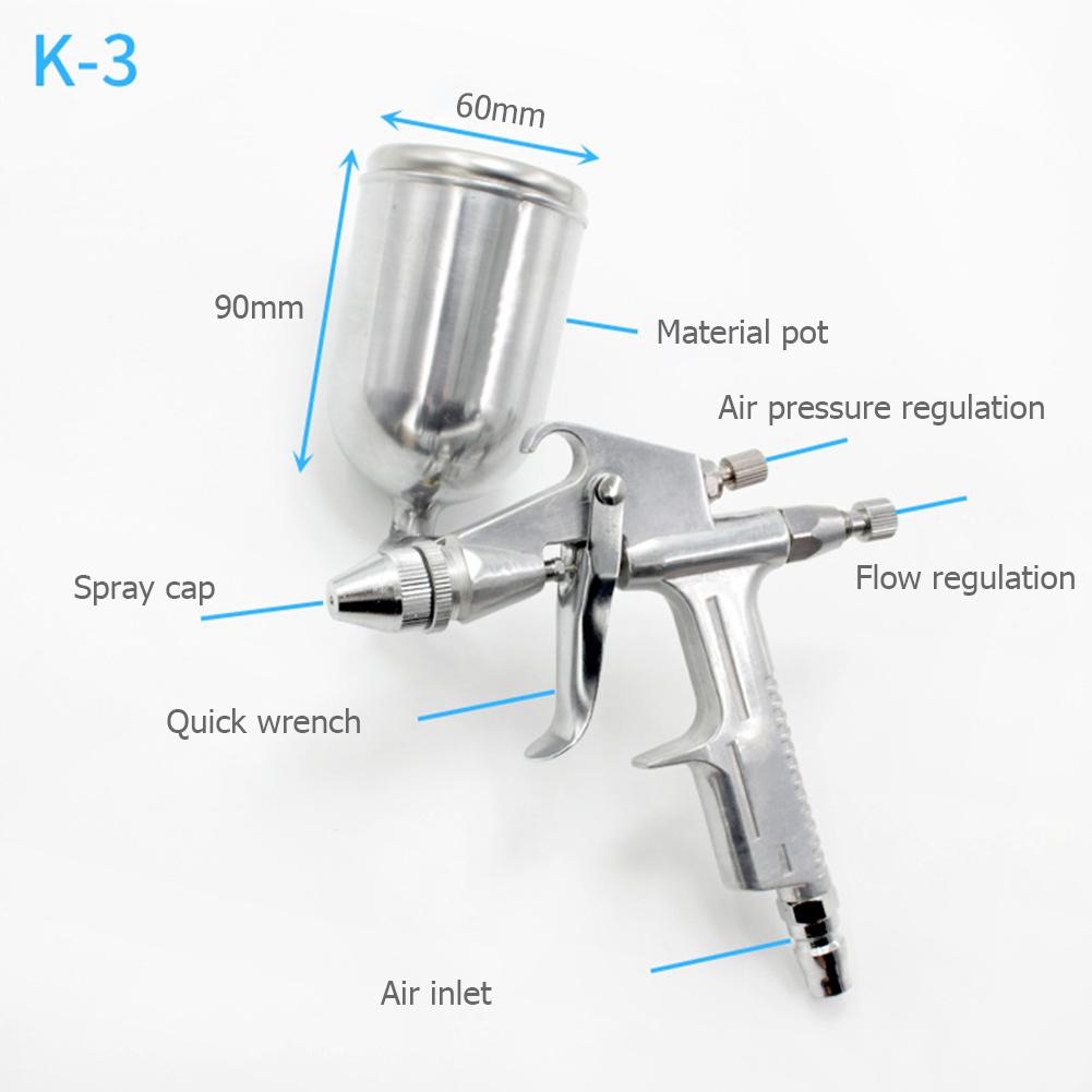 Spray Gun Professional Pneumatic Airbrush Sprayer Alloy Painting Atomizer Tool With Hopper For Painting Cars