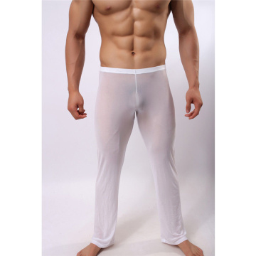 New Man Long Pant Sleepwear Sexy Mesh Breathable Slip Mans Sleep Bottoms Men's Casual Trousers Homewear See Through Pajama Pants