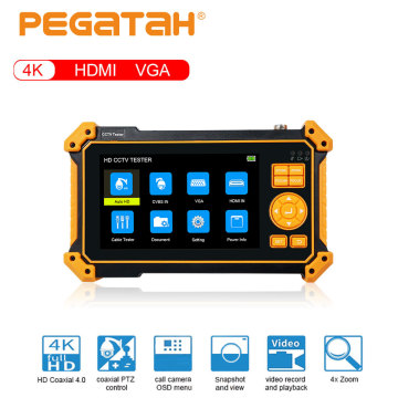 Pegatah 5 inch monitor cctv tester Portable mini monitor for Video surveillance Ahd camera 4k monitor On-camera monitor video