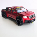 Simulation 1:28 Alloy EXY 6X6 Pickup Toy Car Model Metal Vehicle Sound Light Pull Back Model Toy For Kids Gift