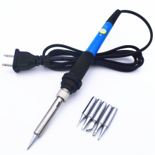 60W 110V US Plug Electric Soldering Irons Set with 5 Solder Iron Tips Adjustable Temperature Welding Gun Repair Tools DLTTZ0204