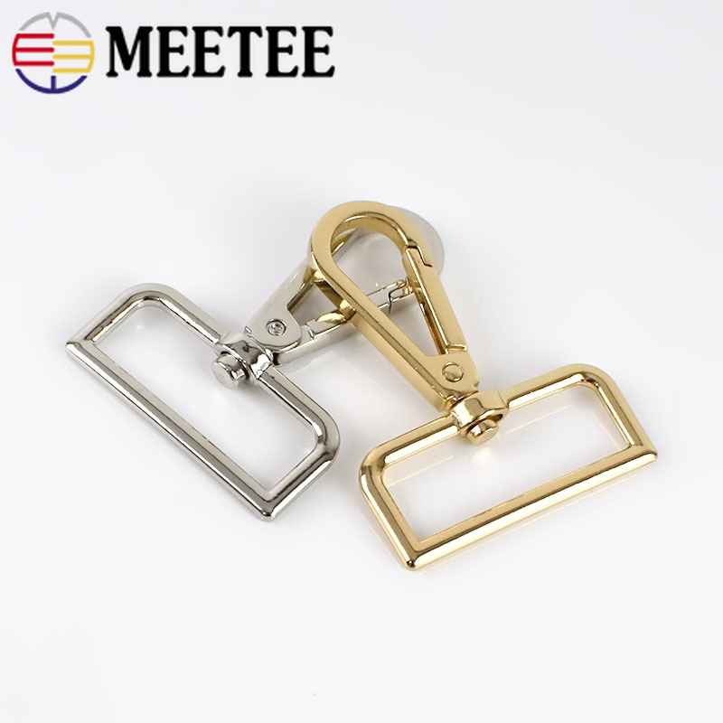 2/5/10/20pc Meetee 38mm Bag Belt Strap Metal Swivel Trigger Lobster Clasp Carbiner Snap Hook Key Chain DIY Handbag Purse Part