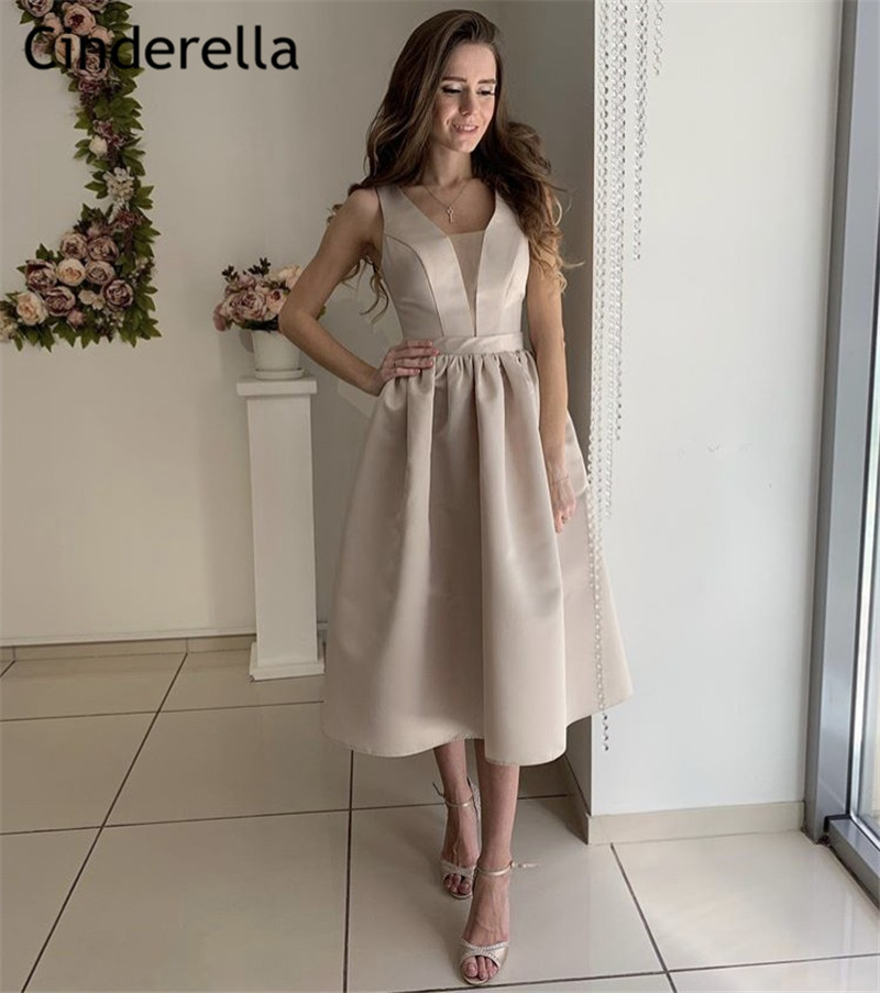 Champagne Bridesmaid Dresses With Zipper Back Lovely Sweetheart A-Line Ankle Length Wedding Party Bridesmaid Gown