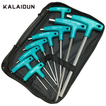 KALAIDUN Allen Key Hex Wrench Set 6/9 PCS Flathead T-Handle Spanner Hexagon Screwdriver Hand Tools Auto Bike Motorycle Reapair