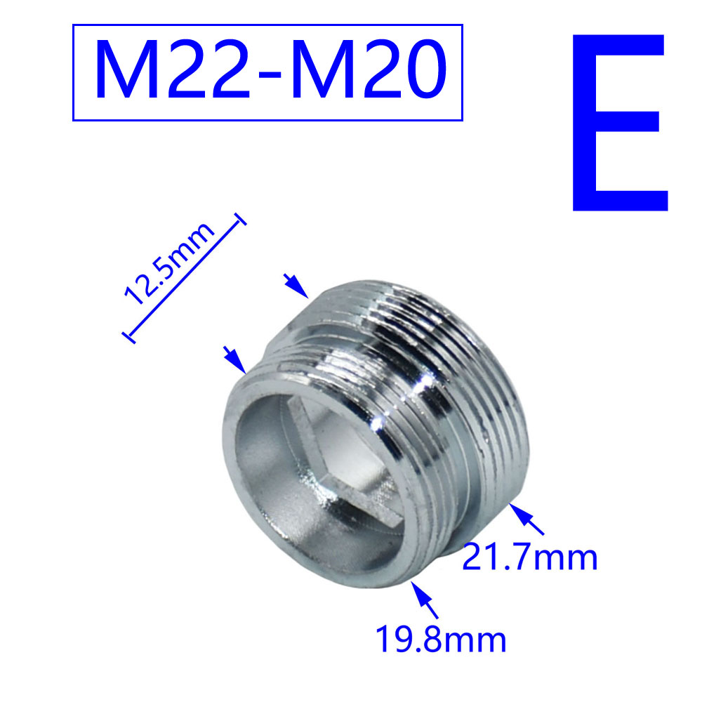 Brass 1/2" M16 M17 M18 M19 M20 M22 M24 M28 M32 Thread Connector Male Female For Bubbler Water Purifier Faucet Copper Fittings