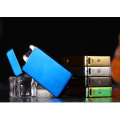 Plasma Lighter Free Laser Logo Flip up Lighter Usb Cigarette Lighter Windproof Double Arc Electronic Lighter For Smoking