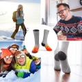 Men Electric Heated Socks Women Winter Warm Stocking Washable USB Heating Sock With 2 Battery Outdoor Skiing Cycling Sport Socks