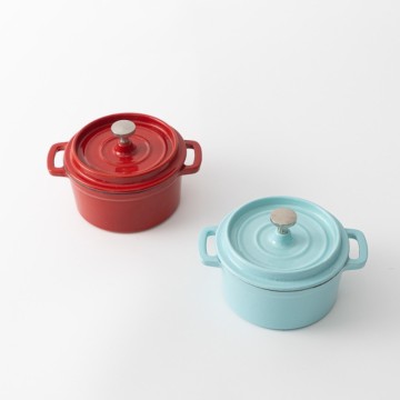 8oz Cast Iron Enamel Dutch Oven for Cooking