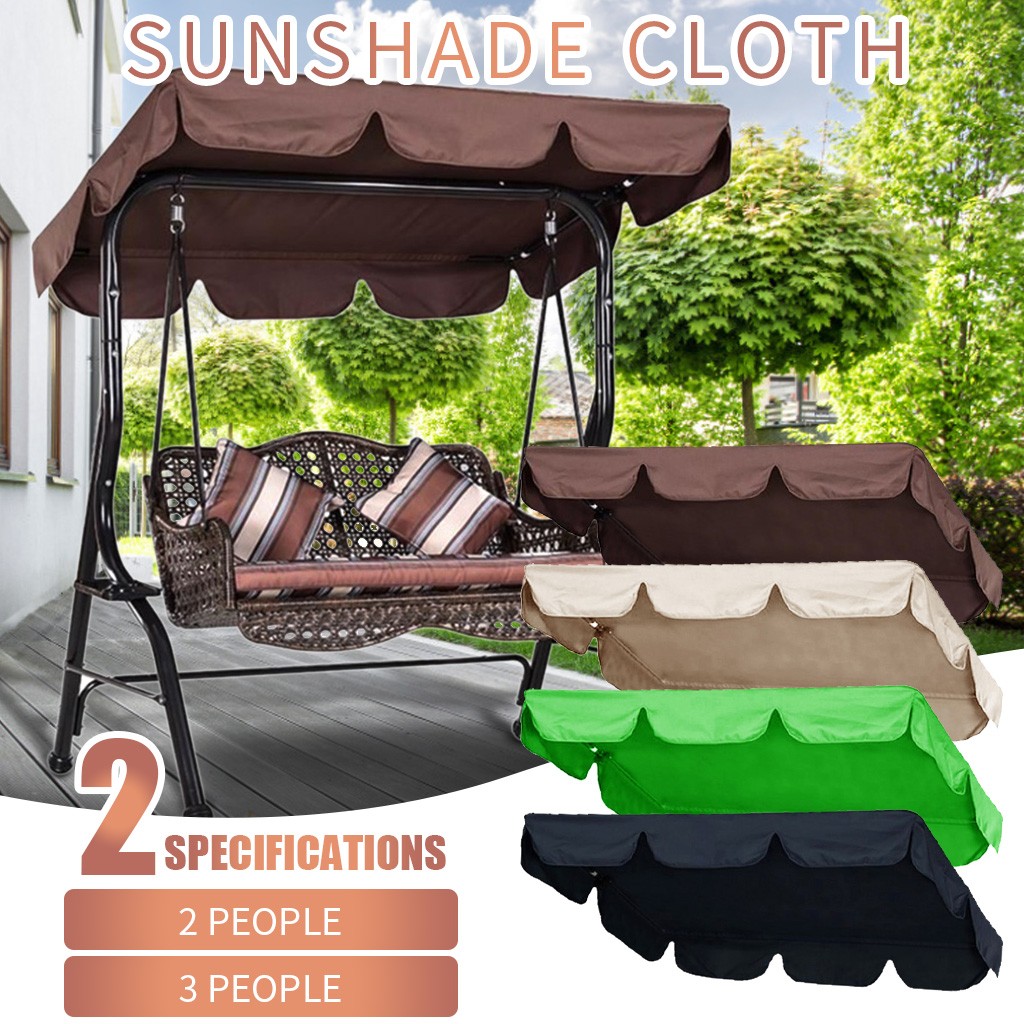 Double Shade Sails Outdoor Sunshade Net Garden Swing Cover Canopy Replacement Shade Cloth 142x120x18cm Camping Yard Sail Awnings