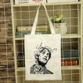 Rapper Lil Peep Print Female Handbags Fashion Handbag Canvas Bag Tote Ladies Casual Shoulder Bag Reusable Shopping Bags