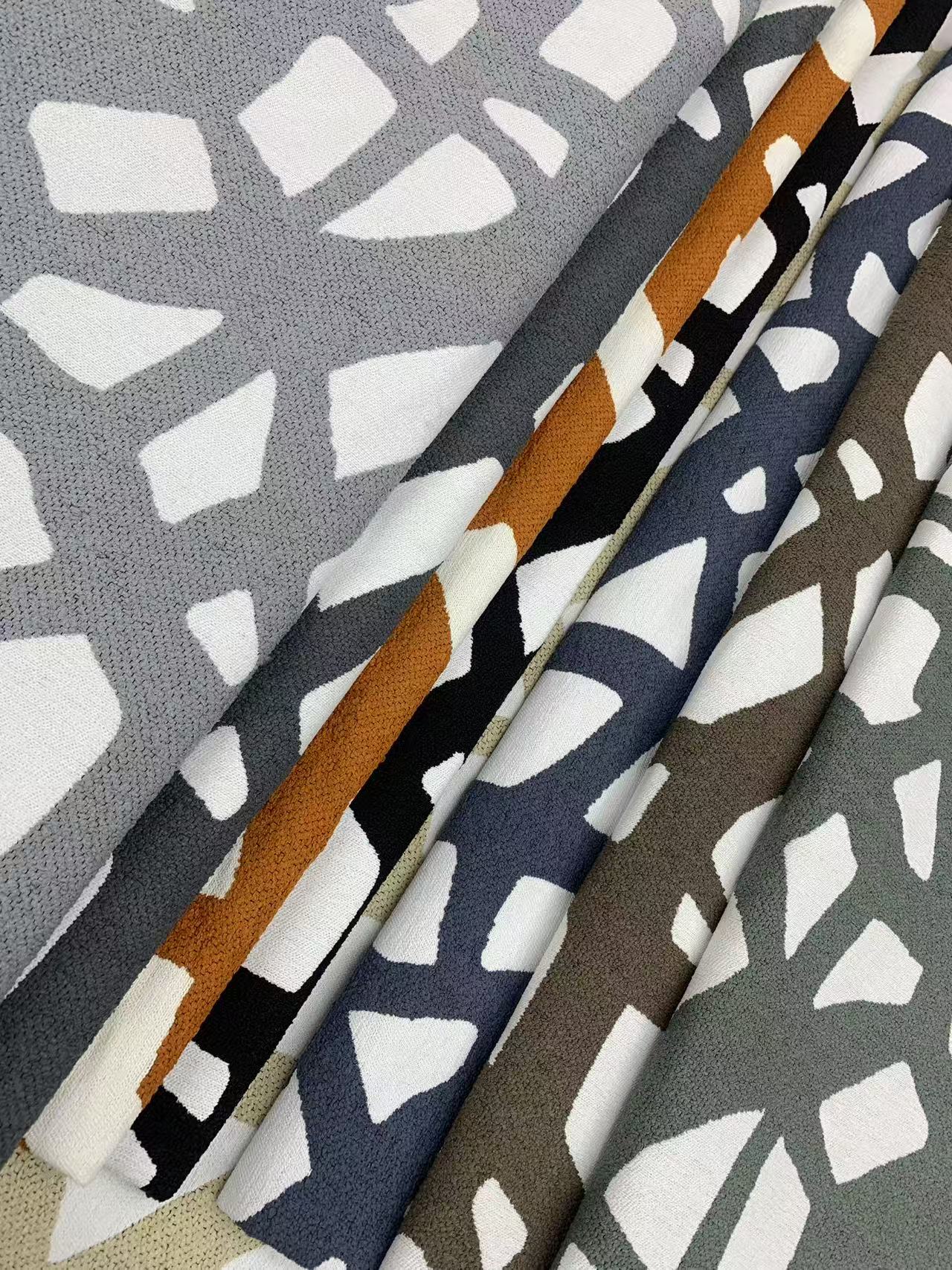 Multi Color Geometric Upholstery Fabric