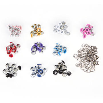 Hot New 100pcs 4mm Metal eyelets For Scrapbooking DIY embelishment garment clothes eyelets Scrapbook Eyelet Random Mixed Color