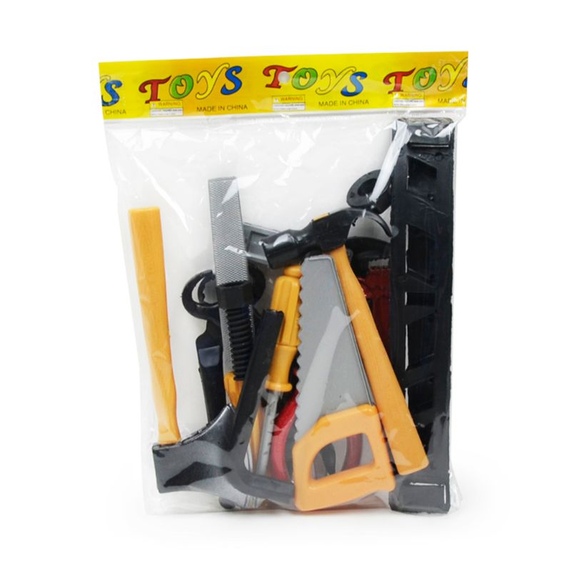 14 Pcs Set Construction Tool Set for Kids Child Career Training Activity Props Skills Development and Dress-Up Pretend Play