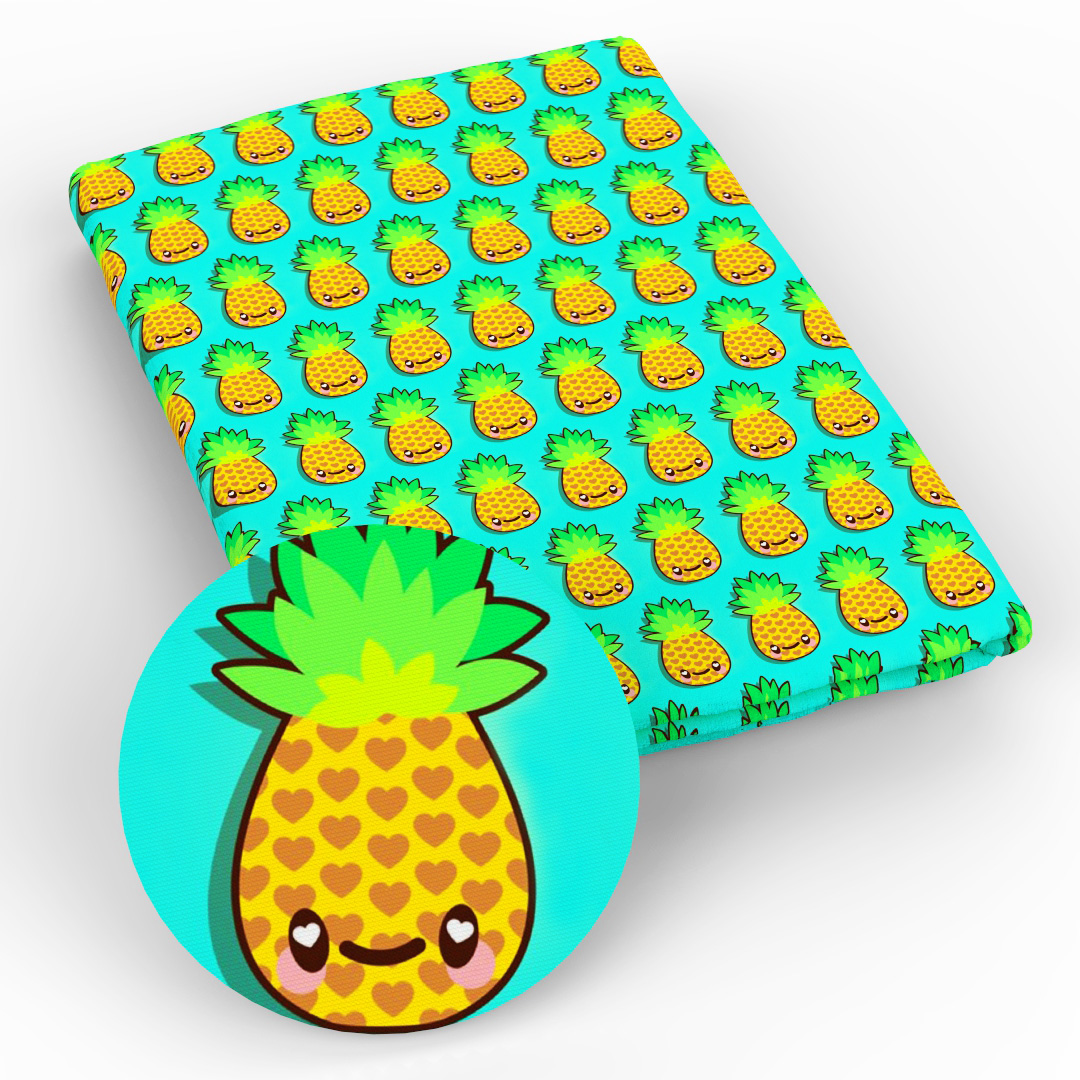 David accessories 50*145cm pineapple leaves cat 100% Cotton Fabric for Tissue Kids home textile for Sewing Tilda Doll,c4542