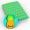 David accessories 50*145cm pineapple leaves cat 100% Cotton Fabric for Tissue Kids home textile for Sewing Tilda Doll,c4542