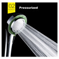 NEW boost water saving round shower head ABS plastic hand hold rain spray bath shower waterfall showerhead Bathroom Accessories