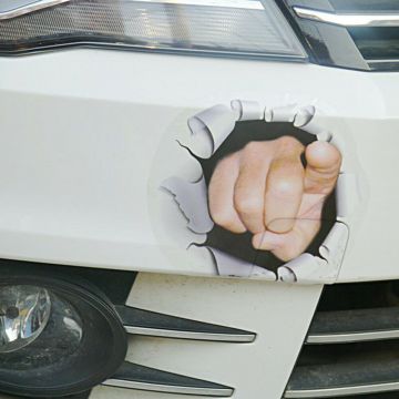 3D Car Truck Funny Vinyl Graphics Side Sticker Body Door Window Hole DecalCar Styling Sticker Accessories