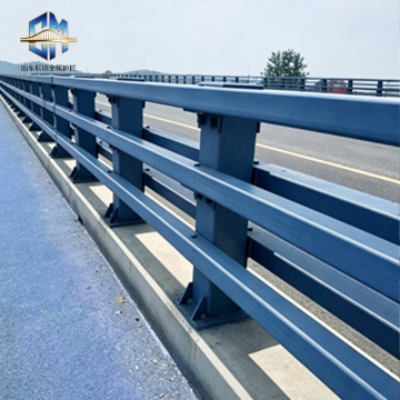 Blue Multi Beam Bridge Crash Guardrail