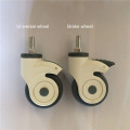 Medical Full plastic mute casters/wheels, M12x25 screw,TPR wheel,Mute Wearable,For Hospital trolley Electronic equipment