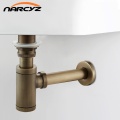 New Bottle Trap Brass Round Siphon Antique color/ Black Drain Kit Bathroom Vanity Basin Pipe Waste With Pop Up Drain XSQ1-8