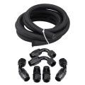 Oversea AN10 Fitting Stainless Steel Nylon Braided Oil Fuel Hose Line with End Intercooler Silicone Hose Car Accessories