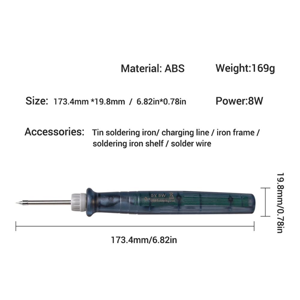 8W 220V Electric Soldering Irons Kit Temperature Adjustable with Tin Soder Wire Iron Tips Welding Gun Repair Tools for Welding