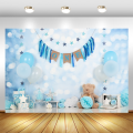 Mehofoto 1st Birthday Photography Background Birthday Balloon Flowers Backdrop Decorations Photocall Background Photo Studio