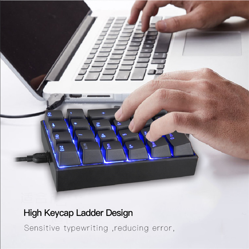 Motospeed K23 Numeric Keypad Wired Numpad Backlight Keyboard Mini Mechanical Keypad for OSU! with Backlit