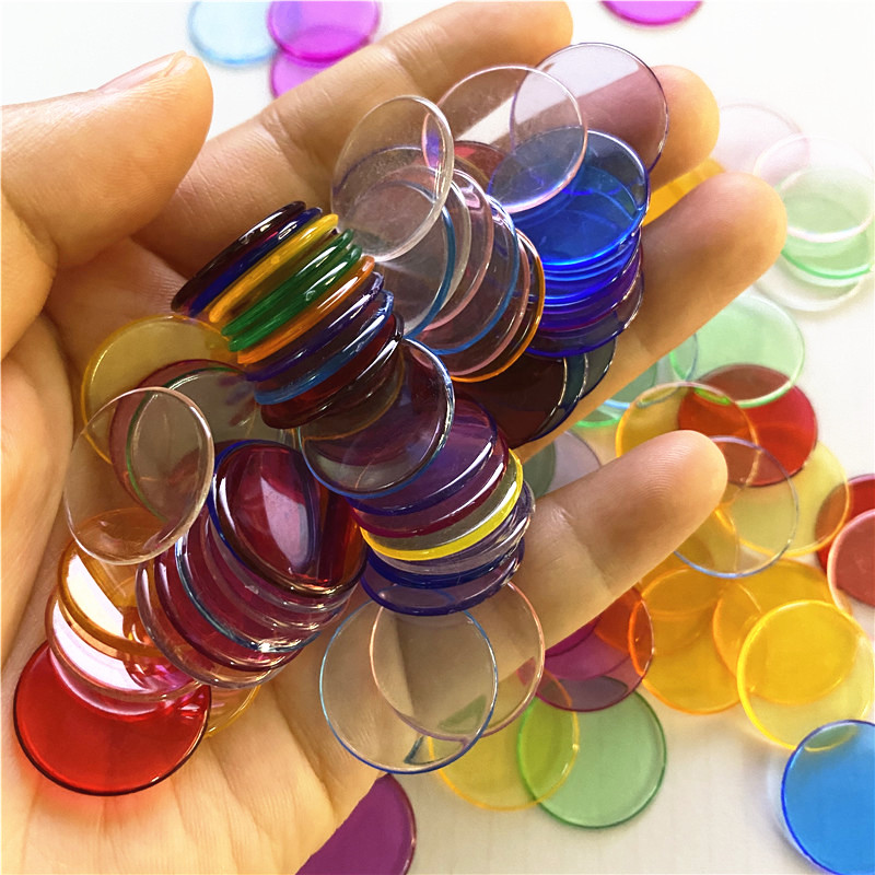 18 colors 19mm Creative Gift Accessories Plastic Poker Chips Casino Bingo Markers Token Fun Family Club Game Toy 50PCS/Set