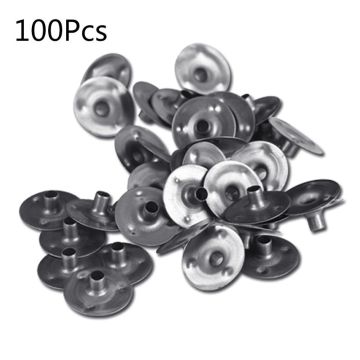 100 Pcs Durable Waxed Candles Making Metal Wick Sustainers Carry Holders Tabs Tool Craft DIY