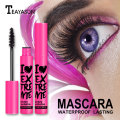 1PCS 4D Fiber Mascara Long Eyelash Silicone Brush Curving Lengthening Mascara Waterproof Longlasting Makeup Eye Cosmetic
