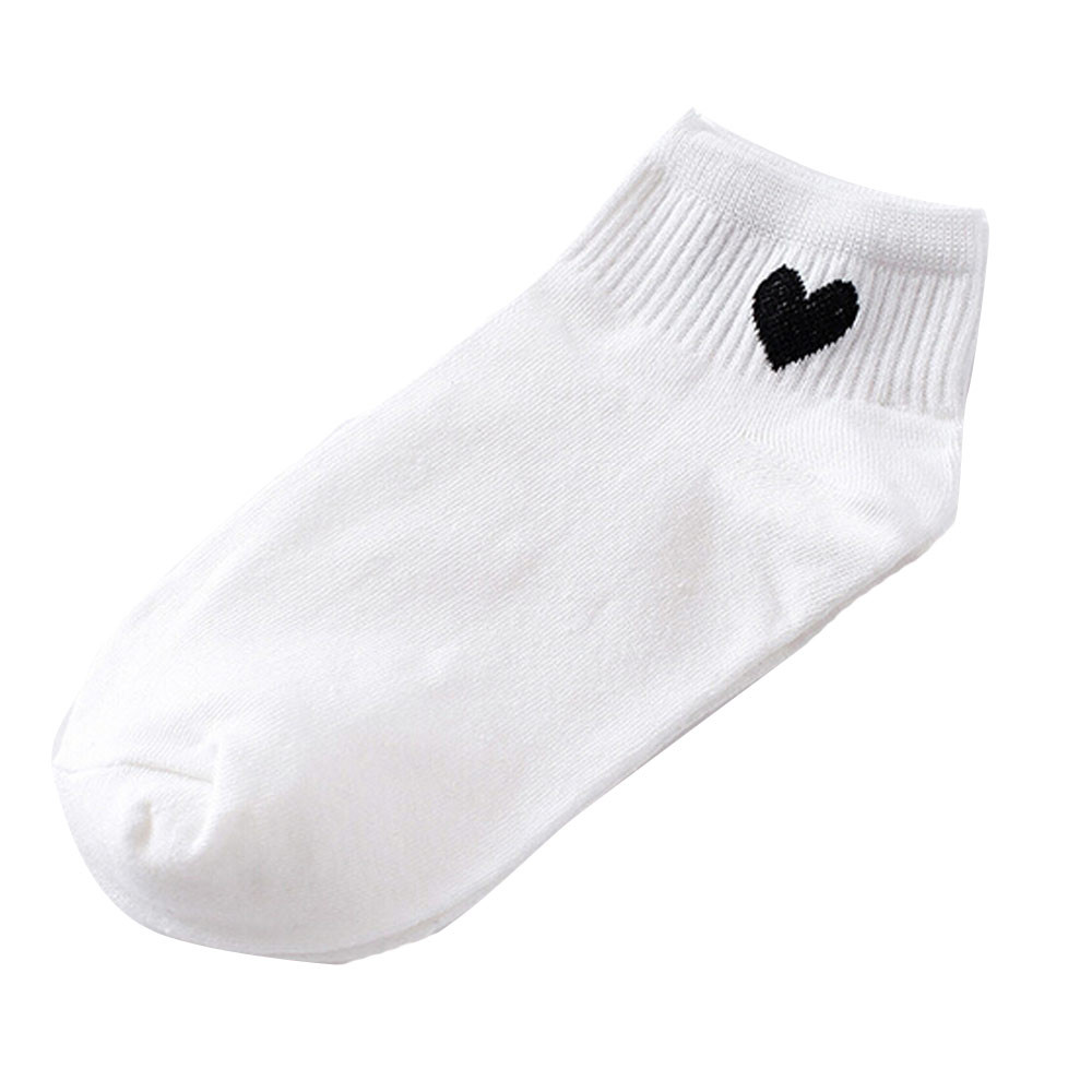 1 Pair Men Women Socks Heart-Shaped Print Socks Sport Socks Breathable Comfortable Running Fitness Outdoor Socks S10 SE10