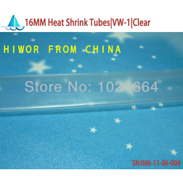 10meters/lot 16MM Transparent Clear Heat Shrink Tubes Shrinkable Tubing Insulation Sleeving