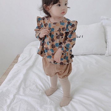 Autumn Winter Baby Girls Corduroy Thicken Warm Loose Elastic Pants Shorts Solid Color Mid Waist Wild