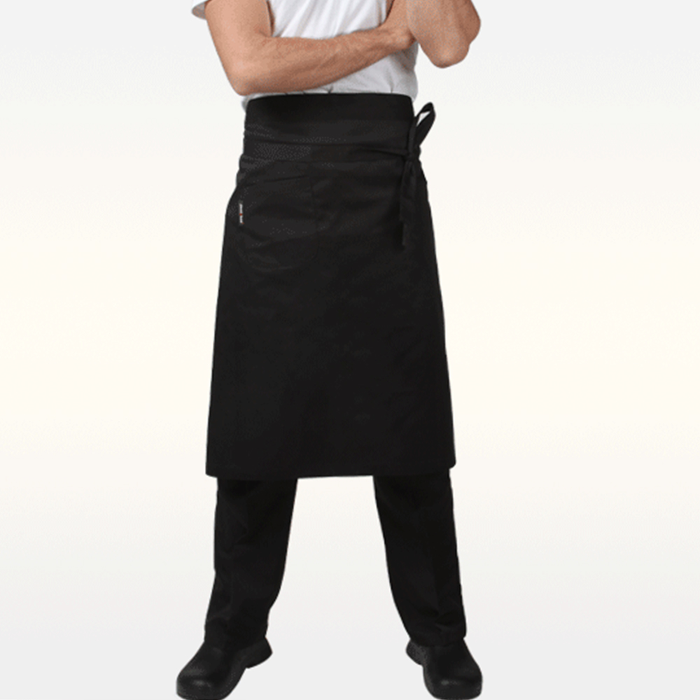 New Kitchen Cooking Aprons Work Dining Half-length Waist Unisex Apron Catering Chefs Hotel Waiters Uniform Essential Supplies