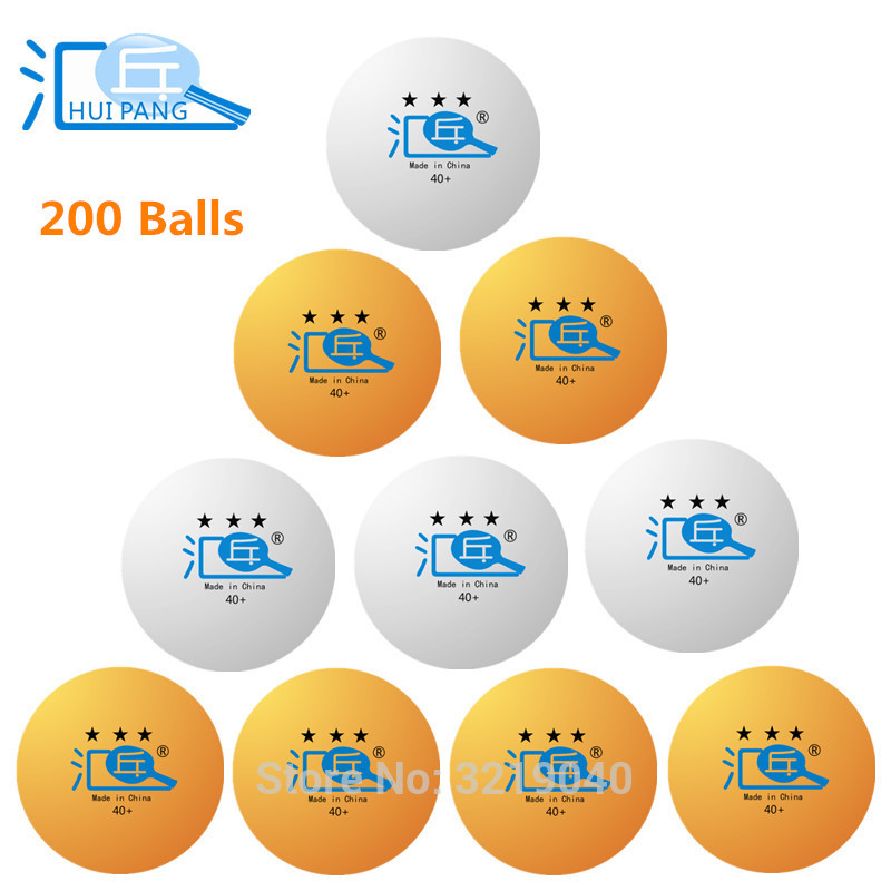 HUIPANG 3 Star Table Tennis Ball 40+ New Material 200PCS PingPong Balls Orange/White