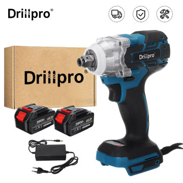 388vf 520N.M Brushless Cordless Electric Impact Wrench 1/2 inch Power Tools 2X15000Amh Li Battery Adapt to Makita 18V Batterry