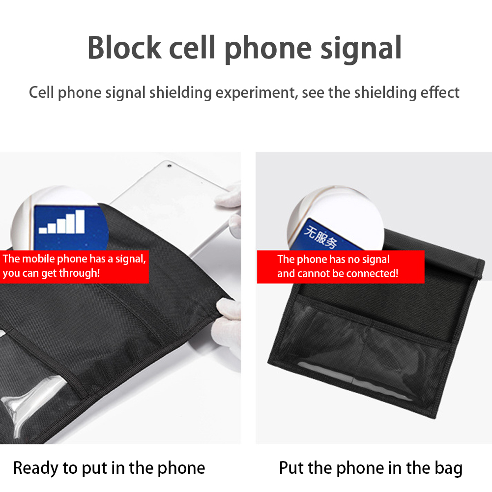 Credit Cards Cell Phone Electronic Equipment Signal Blocking Tablet Faraday Bag EMF Protection Portable Oxford Cloth Easy Clean