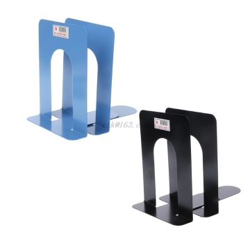 Simple Style Metal Bookends Iron Support Holder Nonskid Desk Stands For Books Office school student supplies