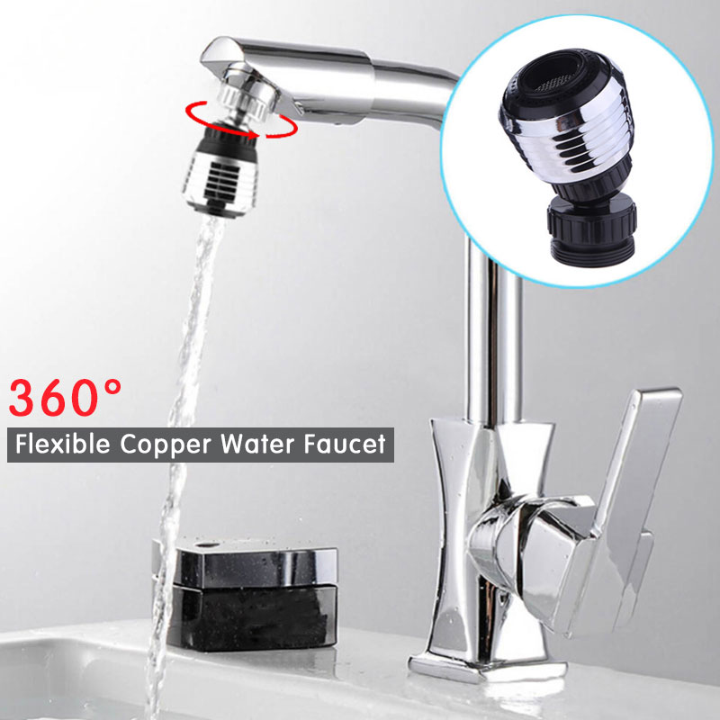 360 Degree Rotatable Kitchen Faucet Water Pressure Bubbler Saving Tap Aerator Diffuser Shower Head Filter Nozzle Spray Accessory