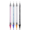 Dual-ended Wax Picker Picking Up Rhinestone Crystal Beads Stud Dotting Pen Pencil Brush Metal Nail Art Tool Decoration Manicure