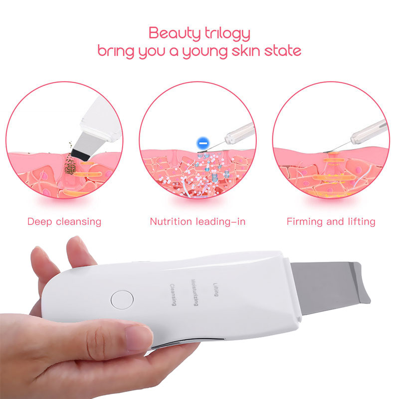Vibrate Ultrasonic Deep Face Cleaning Machine Skin Scrubber Blackhead Acne Remover Reduce Wrinkles Facial Whitening Lifting Tool