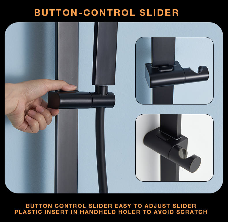 Matte Black Complete Shower System